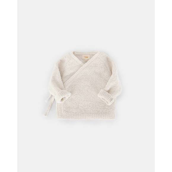 NEW 7AM ENFANT wrap fuzzy top in ecru - Picture 3 of 6